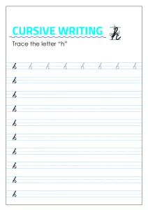Letter h - Lowercase Cursive Writing