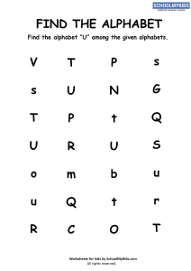 Find the Letter U - Find Alphabets
