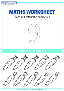 Trace, Count and Color Number 9