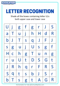 Identify Uppercase and Lowercase Letter U - Letter Recognition