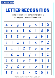 Identify Uppercase and Lowercase Letter I - Letter Recognition