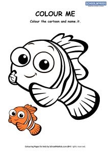 Colour Me - Nemo Cartoon Coloring Pages Worksheets for Preschool,Kindergarten,First Grade - Art And Craft Worksheets | Colour Me - Nemo Cartoon Coloring Pages Worksheets for Preschool,Kindergarten,First Grade - Art And Craft Worksheets |