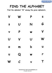 Find the Letter W  Find Alphabets Worksheets for Preschool