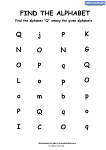 Find the Letter Q - Find Alphabets