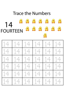 Number Tracing 14 - Count and Trace the Numbers
