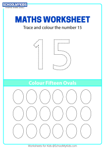 Trace, Count and Color Number 15