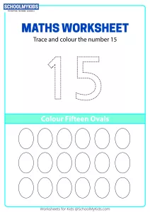 Trace, Count and Color Number 15