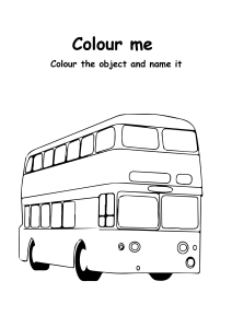 Color Me Double Decker Bus - Transportation Coloring Pages