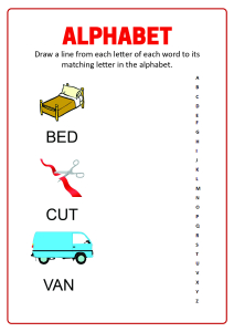 Alphabet Matching - Match Each Letter of Word to its Matching Letters