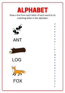 Alphabet Matching - Match Each Letter of Word to its Matching Letters