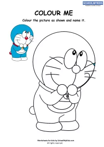 Colour Me - Cartoon Doraemon  Coloring Pages