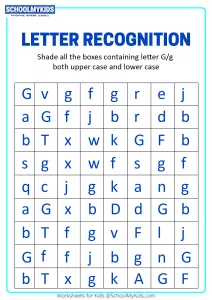 Identify Uppercase and Lowercase Letter G - Letter Recognition