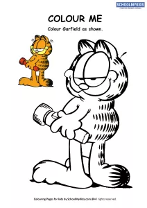 Colour Me - Garfield Cartoon Coloring Pages