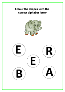 E for Elephant - Practice Beginning Letter