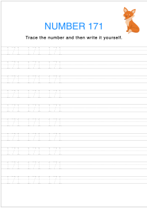 Number Tracing and Writing - 171