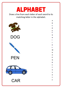 Alphabet Matching - Match Each Letter of Word to its Matching Letters