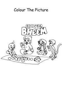 Chhota Bheem eating Fruits Coloring Pages