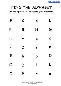 Find the Letter H - Find Alphabets