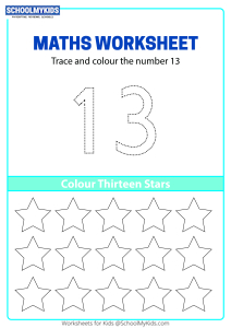Trace, Count and Color Number 13