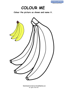 Colour Me -  Fruit Bananas Coloring Pages