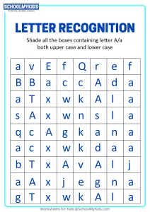 Identify Uppercase and Lowercase Letter A - Letter Recognition