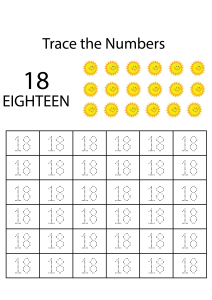Number Tracing 18 - Count and Trace the Numbers