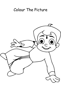 Jumping Chhota Bheem Coloring Pages