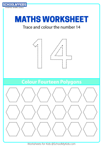 Trace, Count and Color Number 14