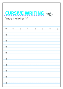 Letter r - Lowercase Cursive Writing