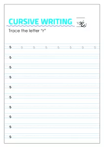 Letter r - Lowercase Cursive Writing