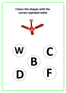 F for Fan - Practice Beginning Letter