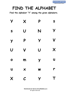Find the Letter Y - Find Alphabets