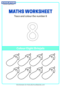 Trace, Count and Color Number 8