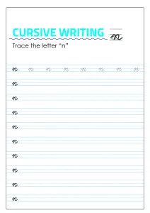 Letter n - Lowercase Cursive Writing