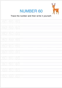 Number Tracing and Writing - 60