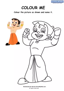 Colour Me - Cartoon Chhota Bheem Coloring Pages