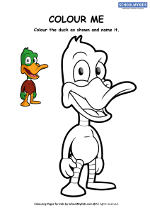 Colour Me - Duck Cartoon Coloring Pages Worksheets for Preschool,Kindergarten,First Grade - Art And Craft Worksheets | Colour Me - Duck Cartoon Coloring Pages Worksheets for Preschool,Kindergarten,First Grade - Art And Craft Worksheets |