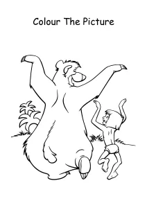 Mowgli and Baloo dancing Coloring Pages