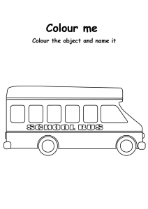 Color Me School Bus - Transportation Coloring Pages