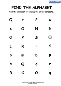 Find the Letter S - Find Alphabets