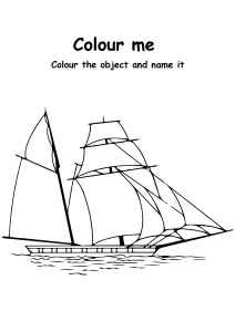 Color the Boat - Transportation Coloring Pages