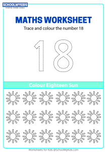 Trace, Count and Color Number 18