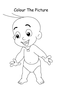 Raju from Chhota Bheem Coloring Pages Worksheets for  Kindergarten,Preschool,First Grade - Art And Craft Worksheets |  