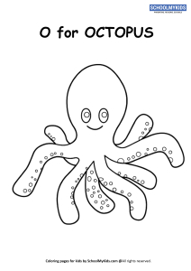 O for Octopus Coloring Page