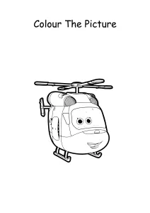Transforming Dizzy from Super Wings Coloring Pages