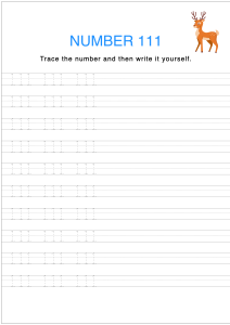 Number Tracing and Writing - 111