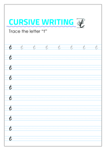 cursive lowercase t