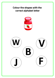 J for Jam - Practice Beginning Letter worksheet for Preschool