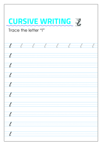 Letter l - Lowercase Cursive Writing