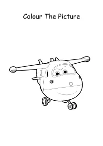 Jett the Plane from Super Wings Coloring Pages